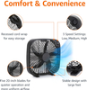 3 Speed Box Fan, Indoor Electric Fan for Home Cooling, 5 Blades, Lightweight Design, 67 Watts, 20-Inch, Black, 6.8