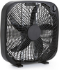 3 Speed Box Fan, Indoor Electric Fan for Home Cooling, 5 Blades, Lightweight Design, 67 Watts, 20-Inch, Black, 6.8