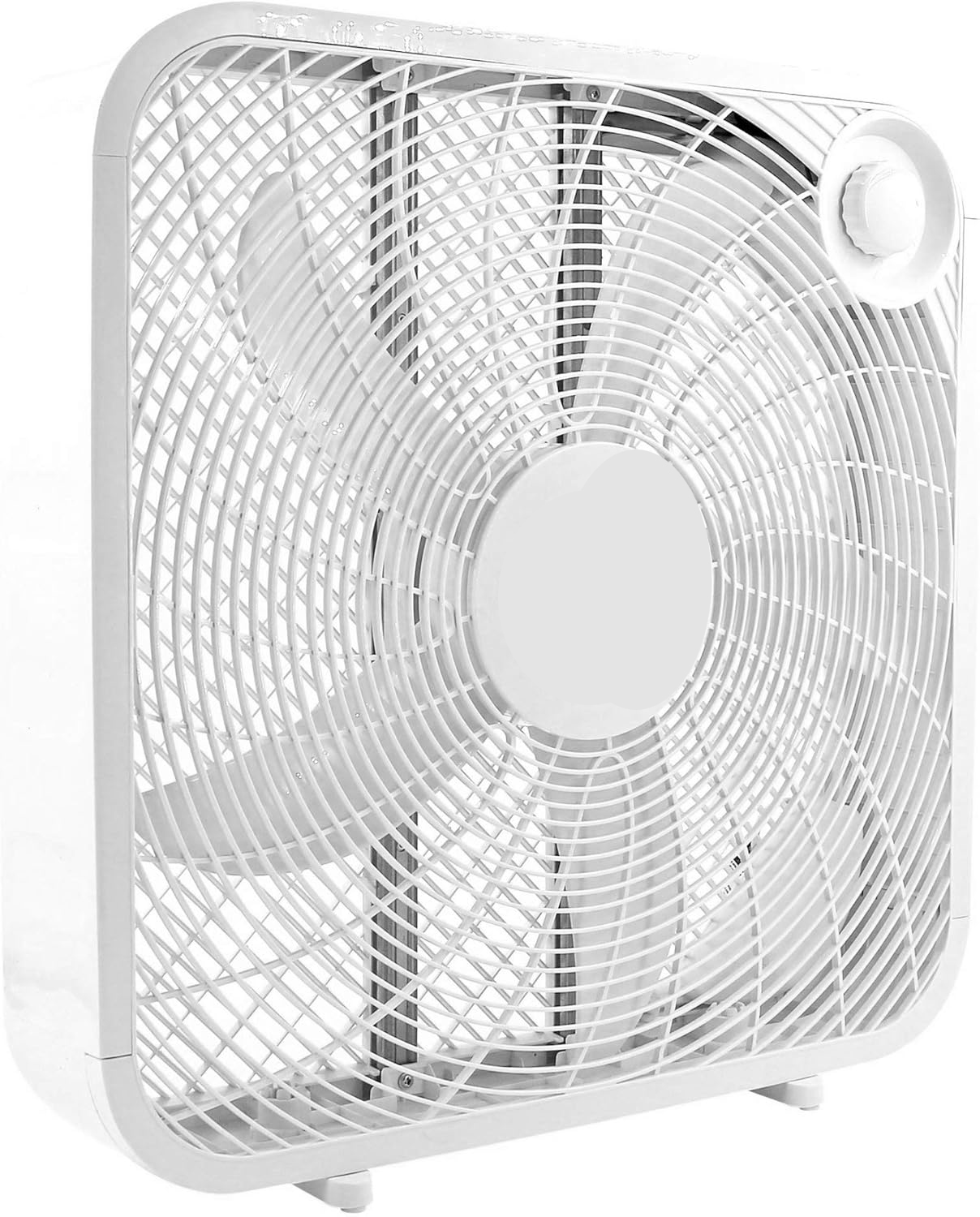Box Fan, 3 Settings, Max Cooling Technology, Carry Handle, White